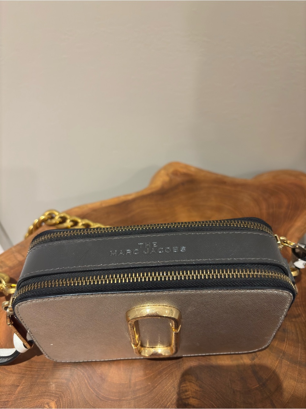 Marc Jacobs Snapshot Metallic Gold Colorblock Crossbody Bag - Picture 2 of 8